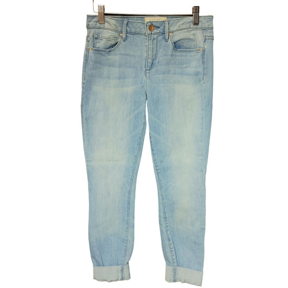 Rachel Ray Denim Women's Light Blue Rolled Cuff Skinny Jeans 28